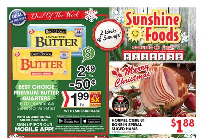Sunshine Foods Christmas Holiday Weekly Ad Flyer December 16 to December 29, 2020