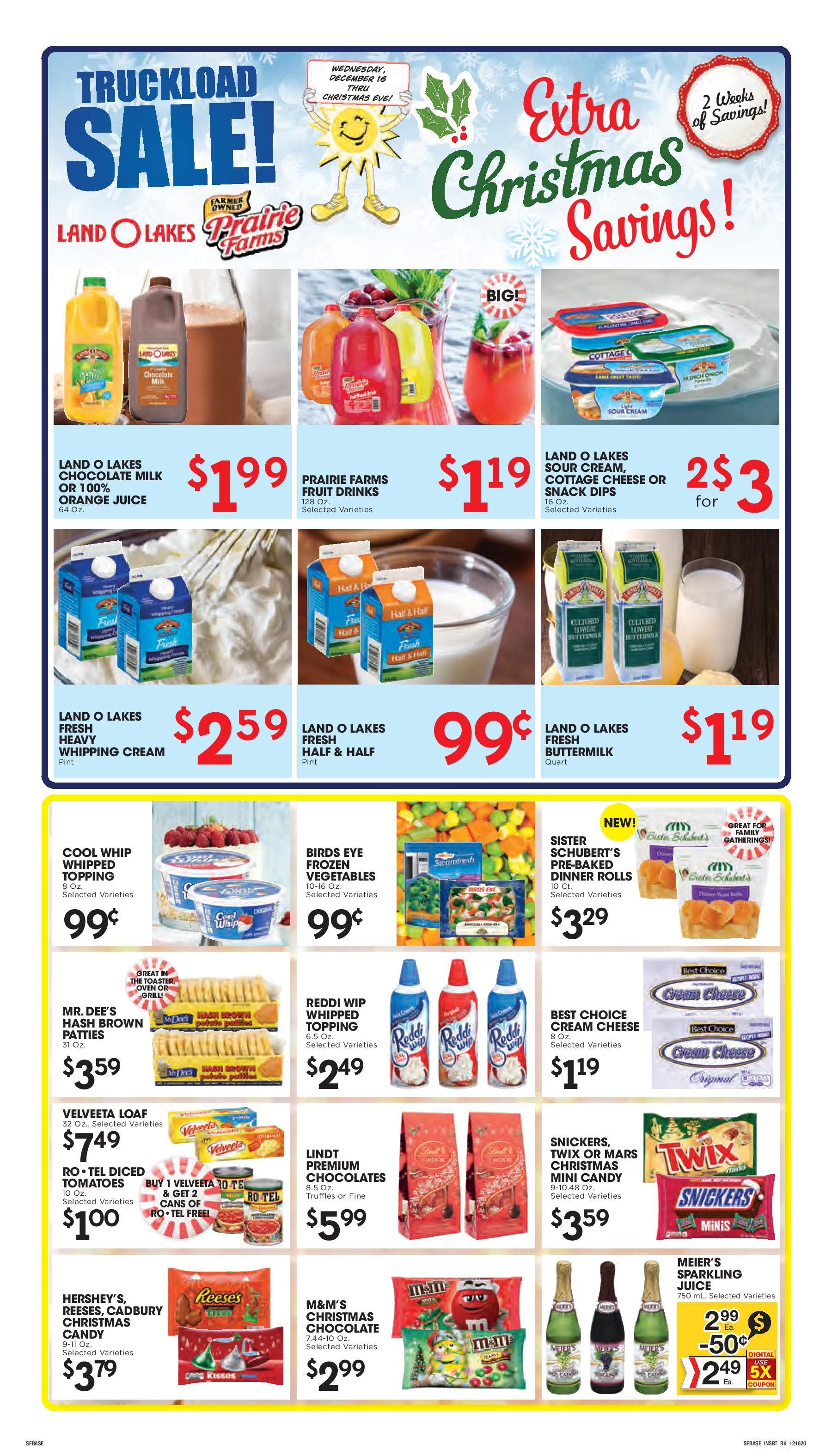 Sunshine Foods Christmas Holiday Weekly Ad Flyer December 16 to December 29, 2020