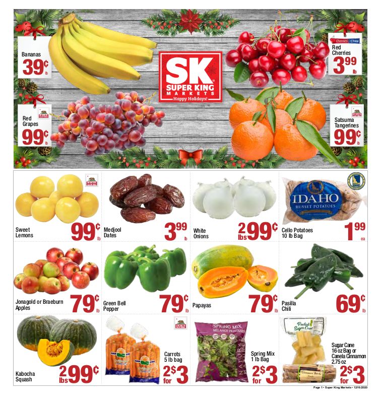 Super King Markets Holiday Weekly Ad Flyer December 16 to December 22, 2020