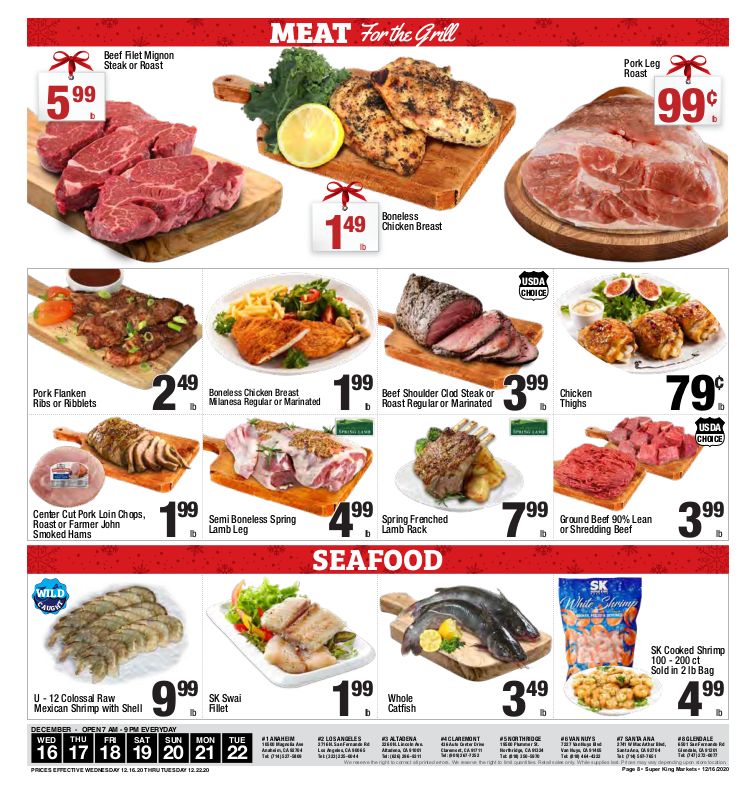 Super King Markets Holiday Weekly Ad Flyer December 16 to December 22, 2020