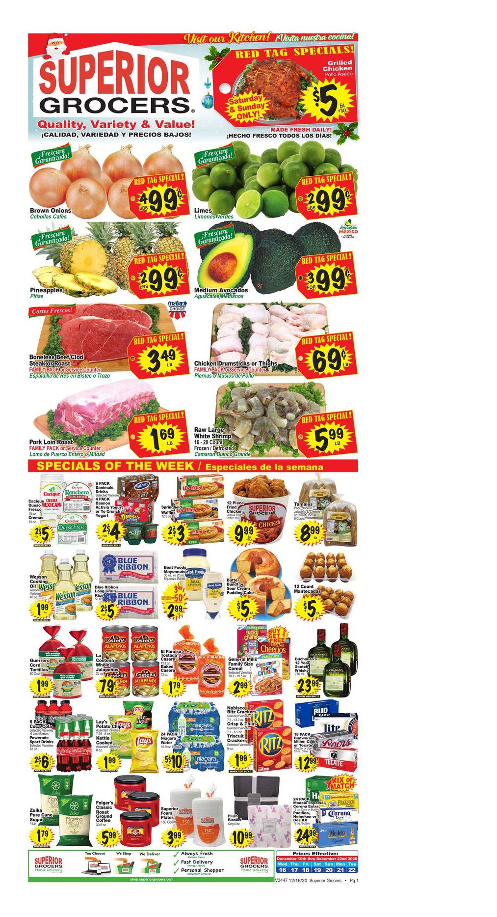 Superior Grocers Holiday Weekly Ad Flyer December 16 to December 22, 2020