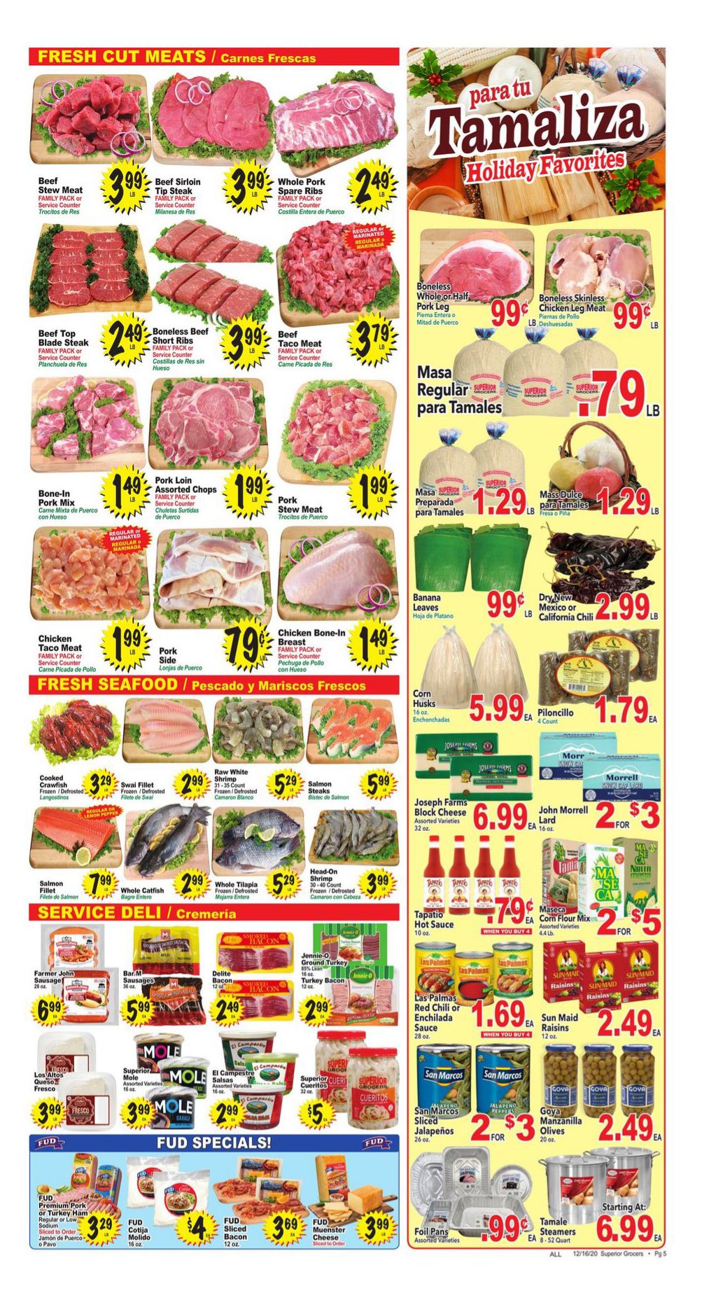 Superior Grocers Holiday Weekly Ad Flyer December 16 to December 22, 2020