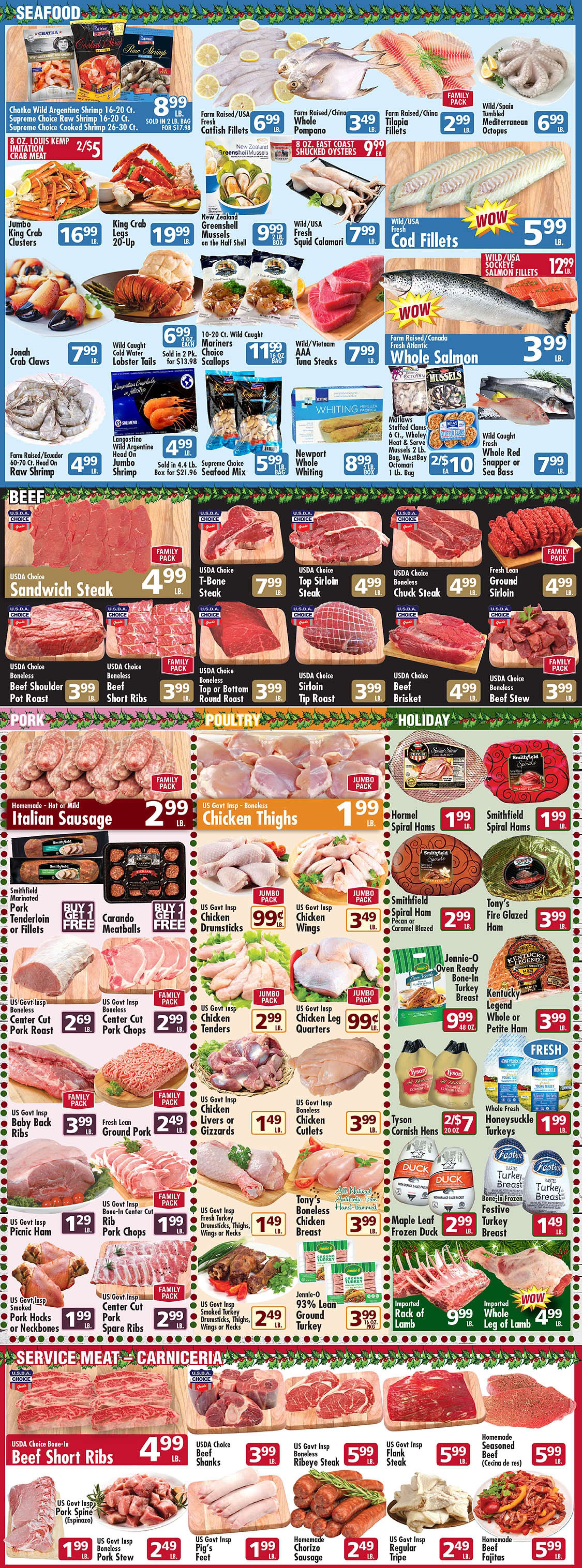 Tony's Fresh Market Christmas Holiday Weekly Ad Flyer December 16 to December 25, 2020