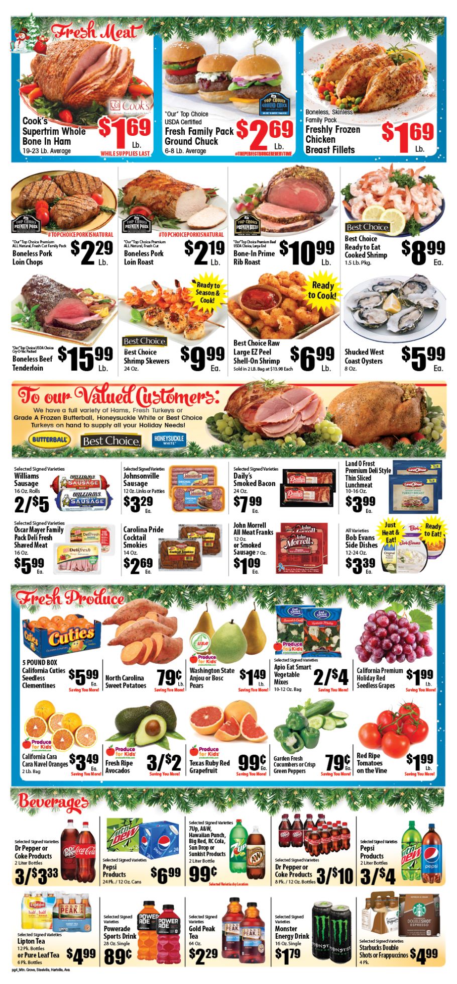 Town & Country Supermarket Christmas Holiday Weekly Ad Flyer December 16 to December 24, 2020