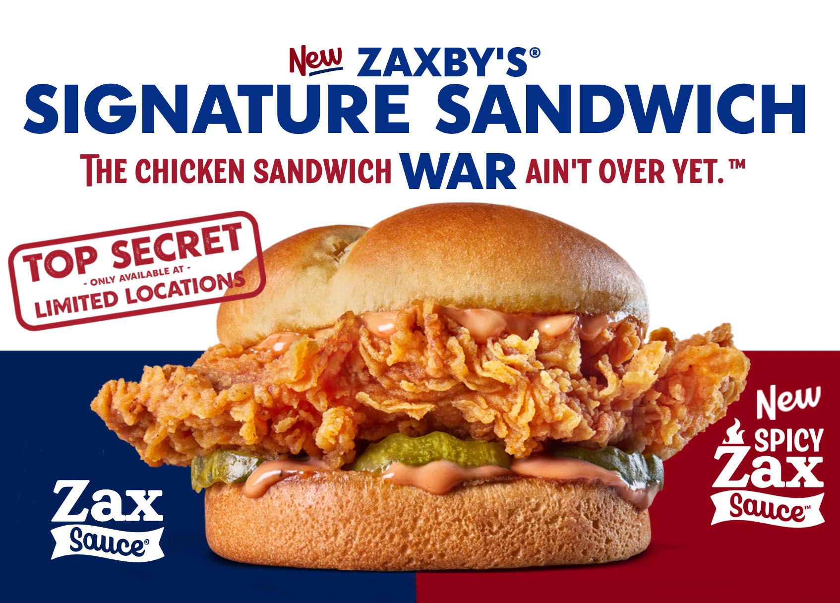 Zaxby's is Testing their New Signature Sandwich at Select Locations Zaxby's is Testing their New Signature Sandwich at Select Locations