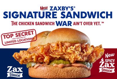 Zaxby's is Testing their New Signature Sandwich at Select Locations