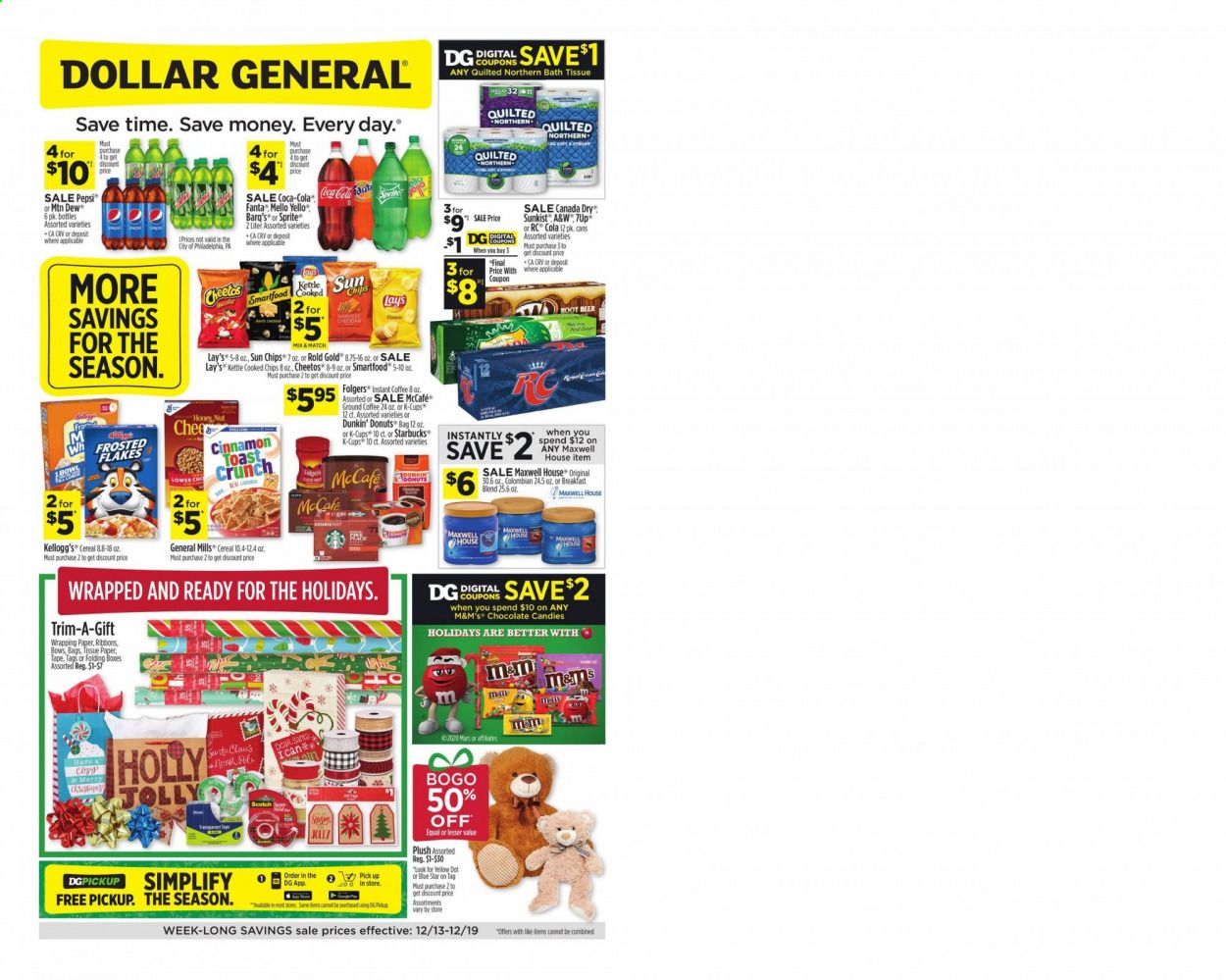 Dollar General (LA, MA, NY, PA, WI) Weekly Ad Flyer December 13 to December 19
