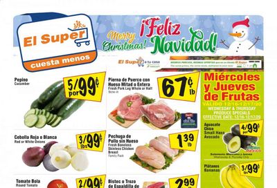 El Super (AZ, CA, NM, NV, TX) Weekly Ad Flyer December 16 to December 22