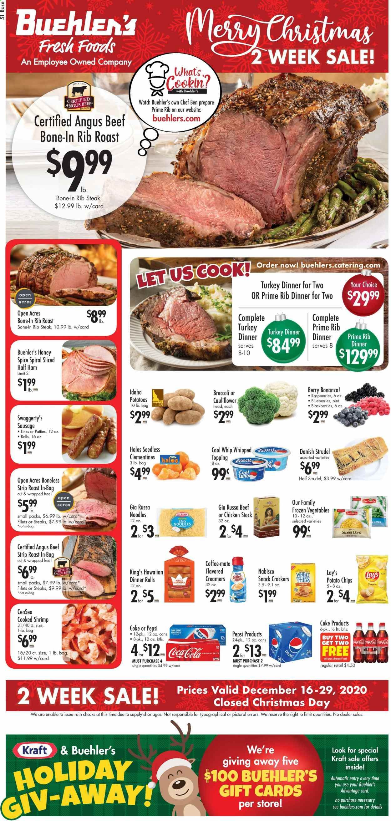 Buehler's Weekly Ad Flyer December 16 to December 29