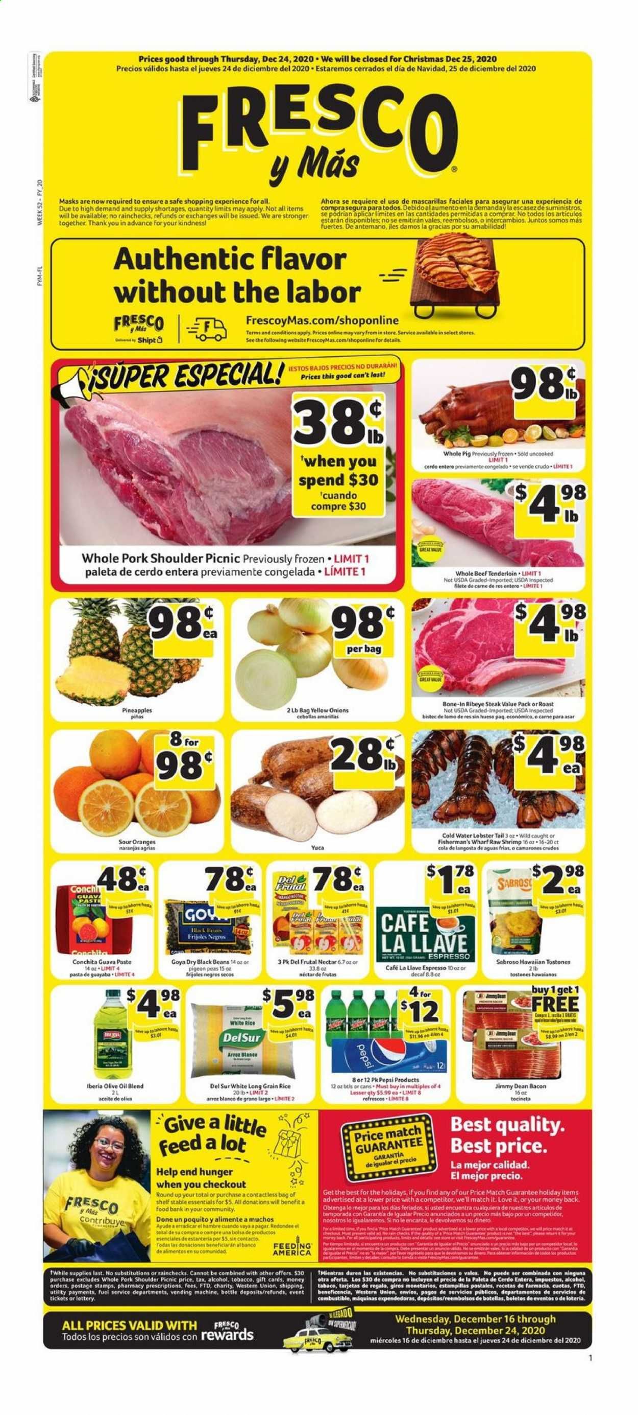 Fresco y Más Weekly Ad Flyer December 16 to December 24