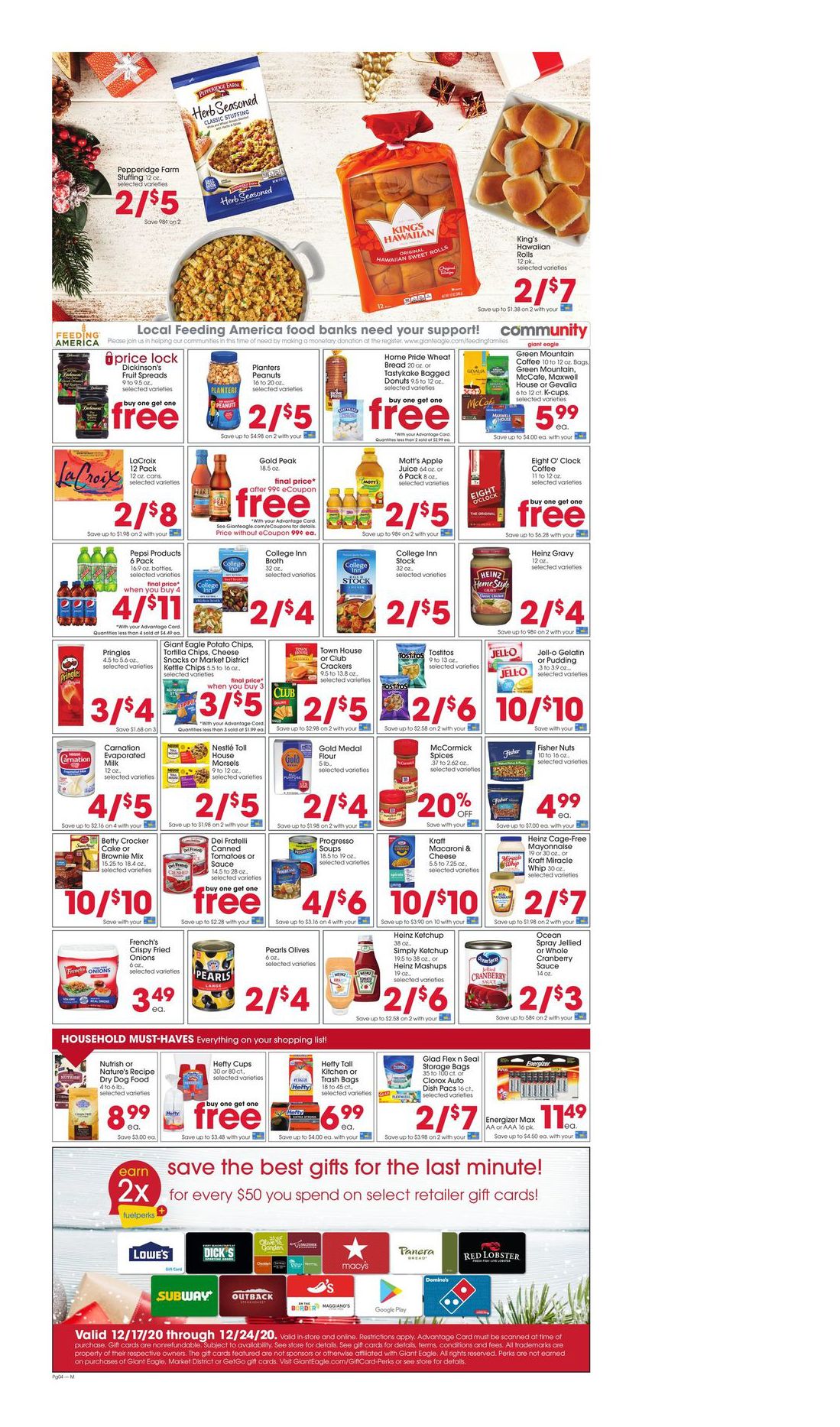 Giant Eagle Holiday Weekly Ad Flyer December 17 to December 23, 2020