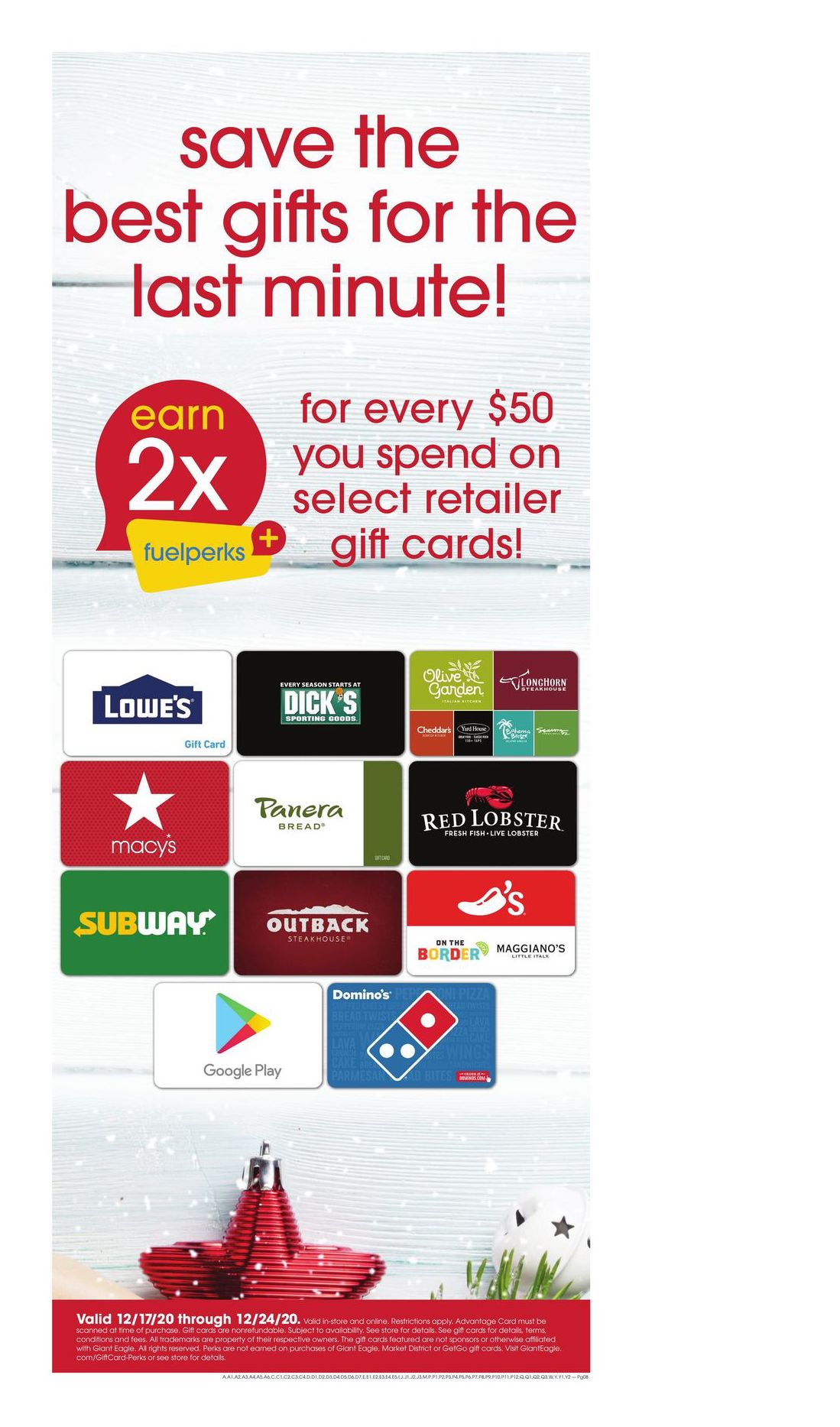 Giant Eagle Holiday Weekly Ad Flyer December 17 to December 23, 2020