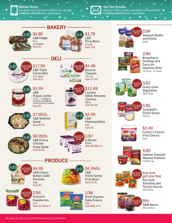 Lunds & Byerlys Christmas Holiday Weekly Ad Flyer December 17 to December 24, 2020