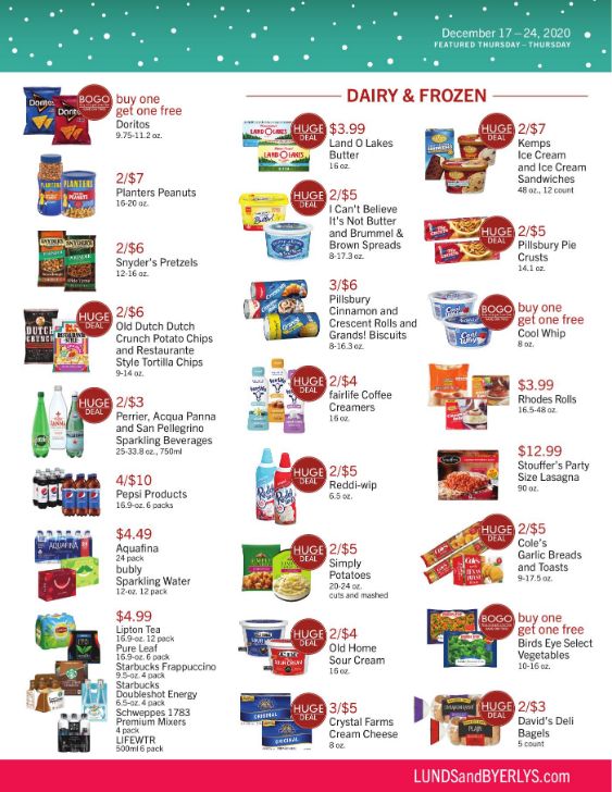 Lunds & Byerlys Christmas Holiday Weekly Ad Flyer December 17 to December 24, 2020