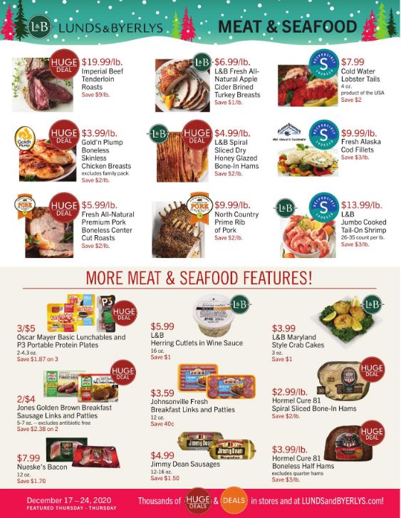 Lunds & Byerlys Christmas Holiday Weekly Ad Flyer December 17 to December 24, 2020