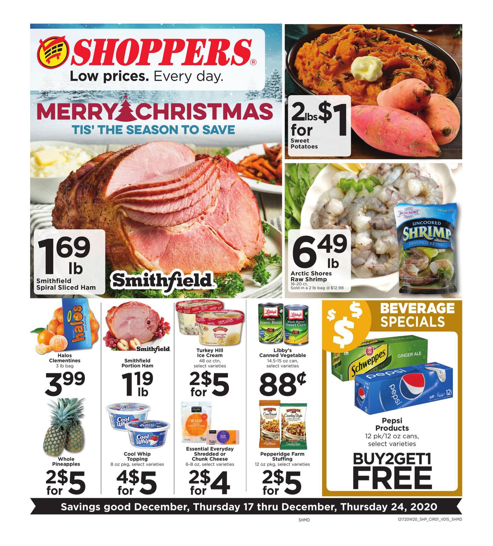 Shoppers Food Christmas Holiday Weekly Ad Flyer December 17 to December 24, 2020