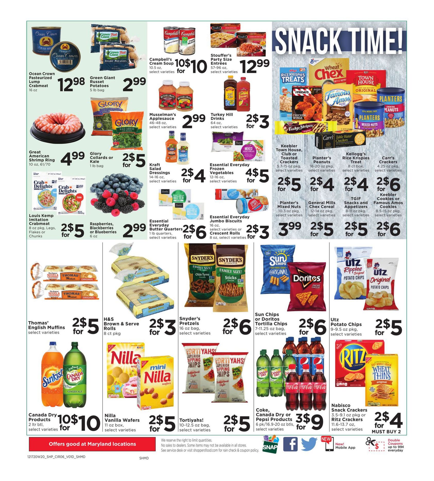 Shoppers Food Christmas Holiday Weekly Ad Flyer December 17 to December 24, 2020
