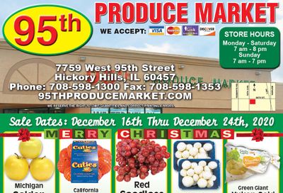 95th Produce Market Holiday Weekly Ad Flyer December 16 to December 24, 2020