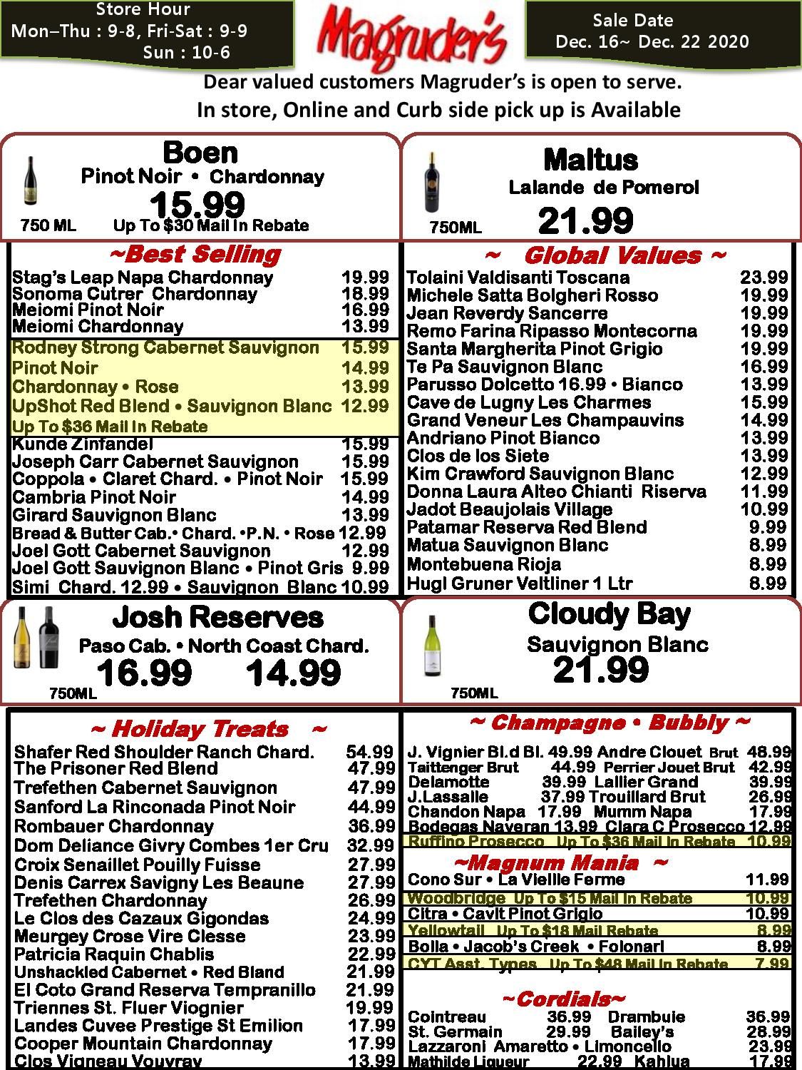 Magruder's Holiday Weekly Ad Flyer December 16 to December 22, 2020