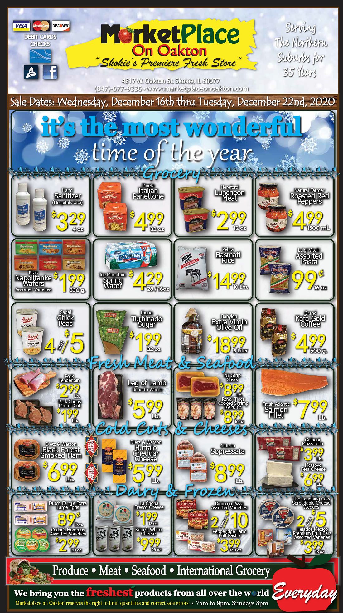 Marketplace On Oakton Holiday Weekly Ad Flyer December 16 to December 22, 2020