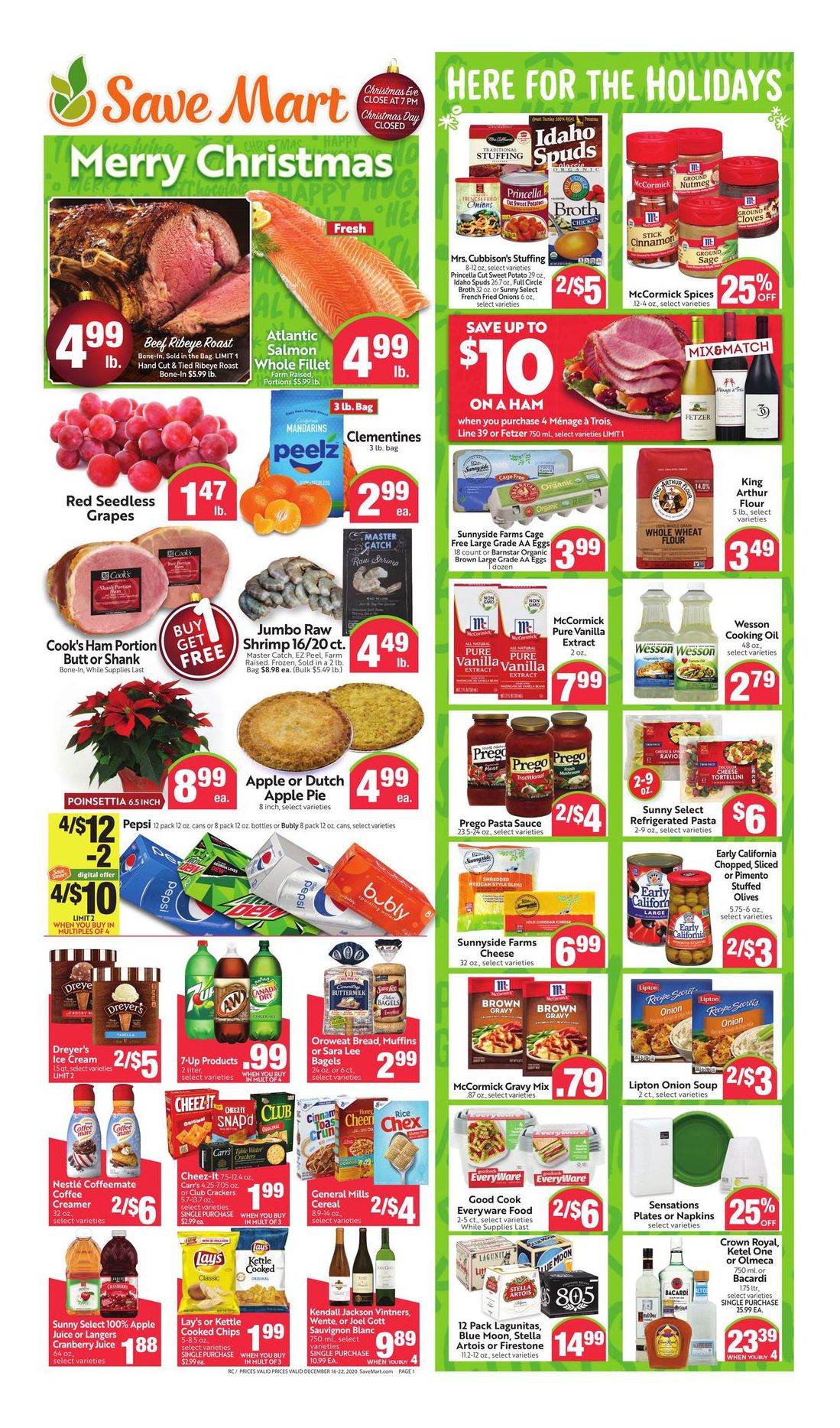 Save Mart Holiday Weekly Ad Flyer December 16 to December 22, 2020