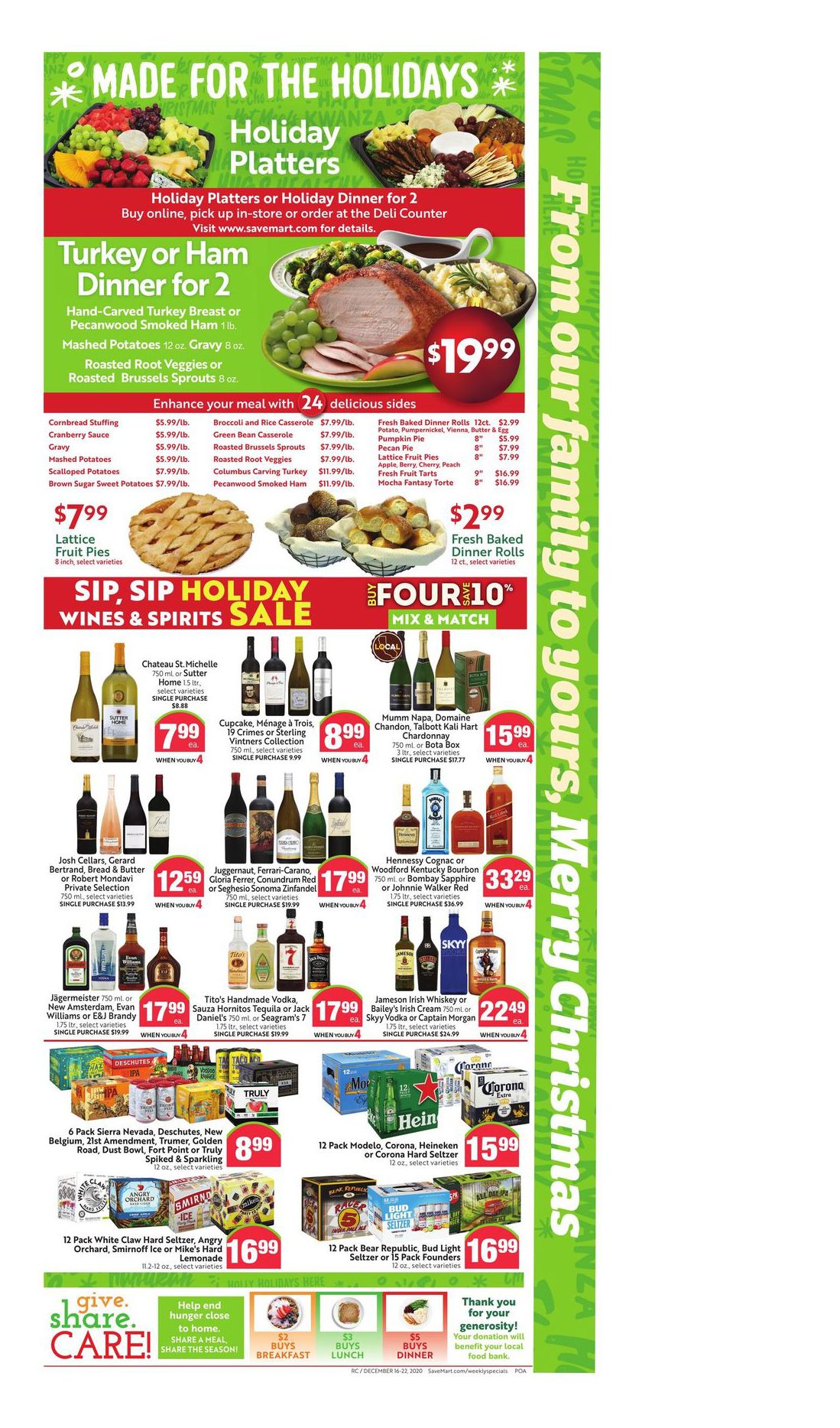 Save Mart Holiday Weekly Ad Flyer December 16 to December 22, 2020