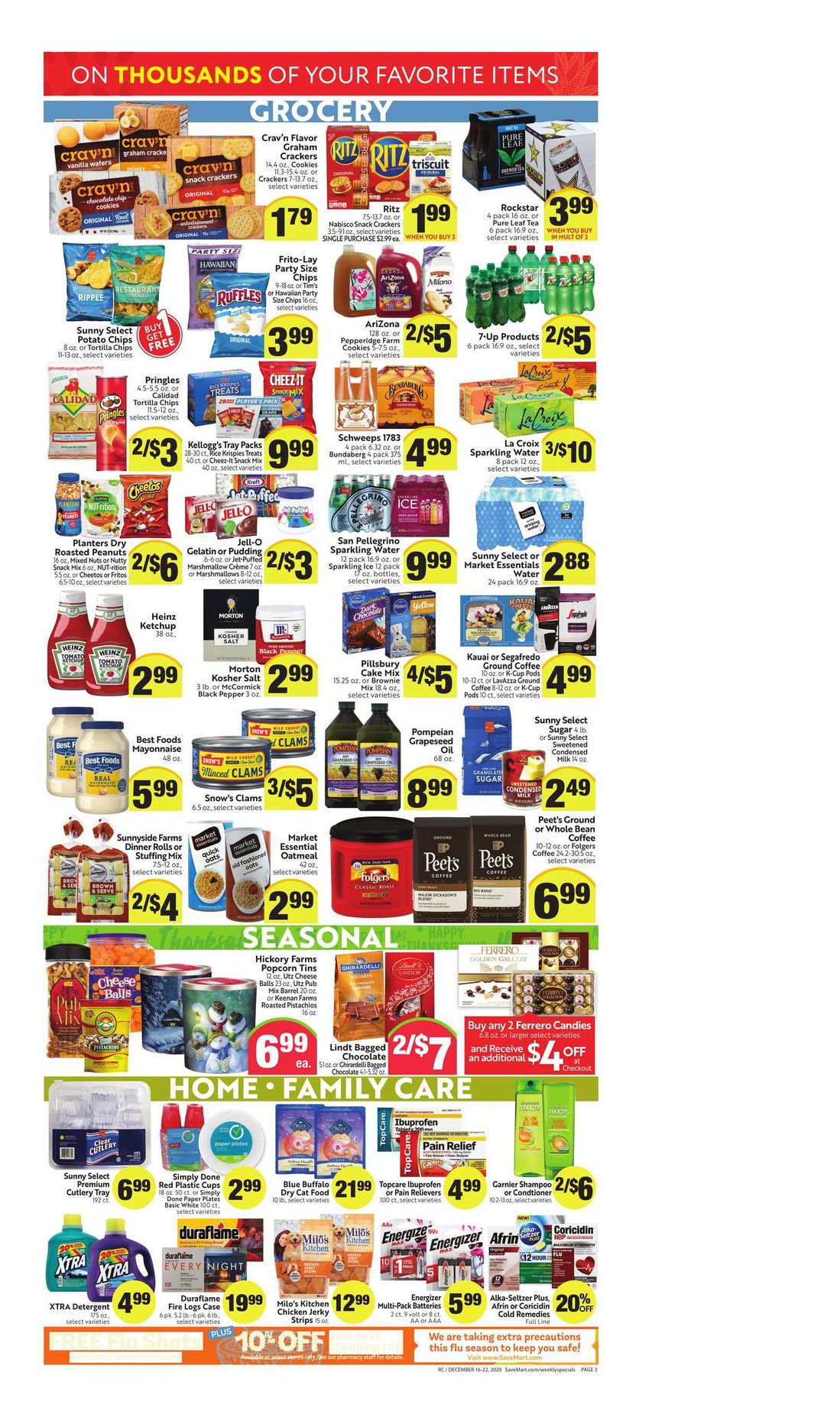 Save Mart Holiday Weekly Ad Flyer December 16 to December 22, 2020