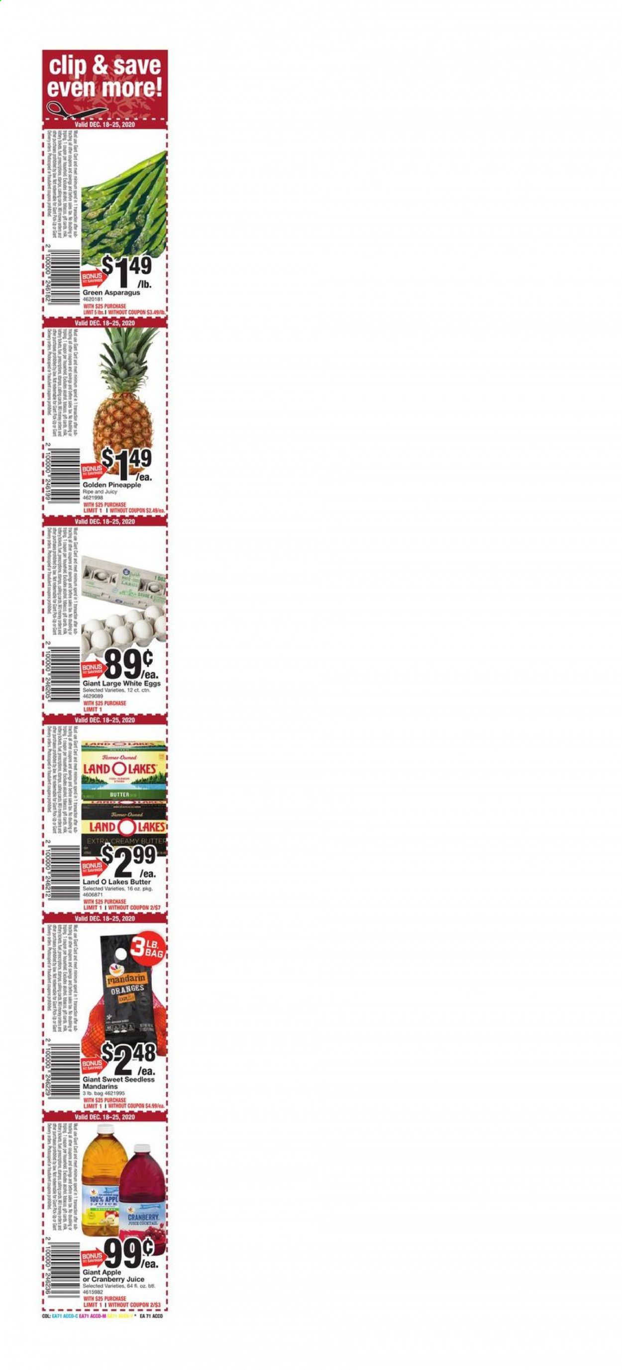 Giant Food Weekly Ad Flyer December 18 to December 25