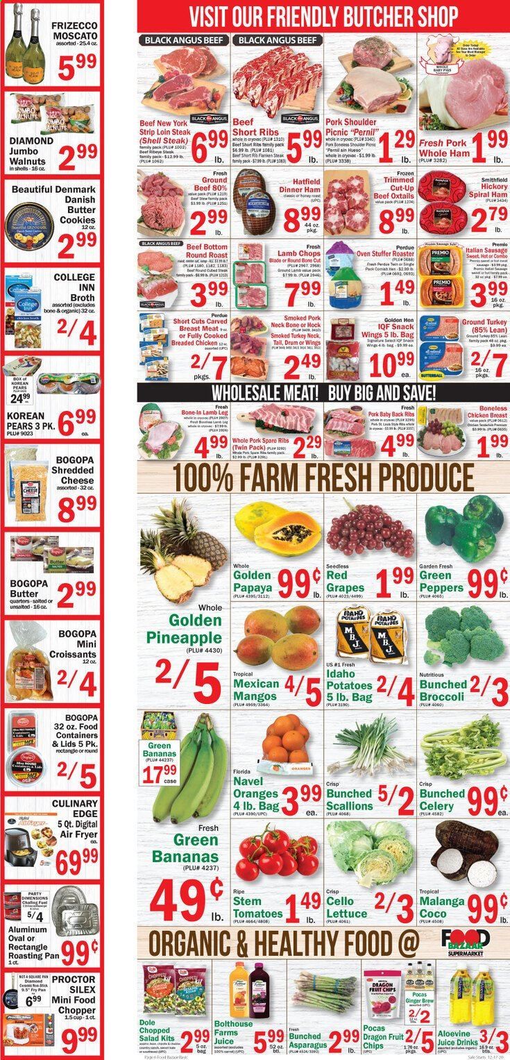 Food Bazaar (CT, NJ, NY) Weekly Ad Flyer December 17 to December 23