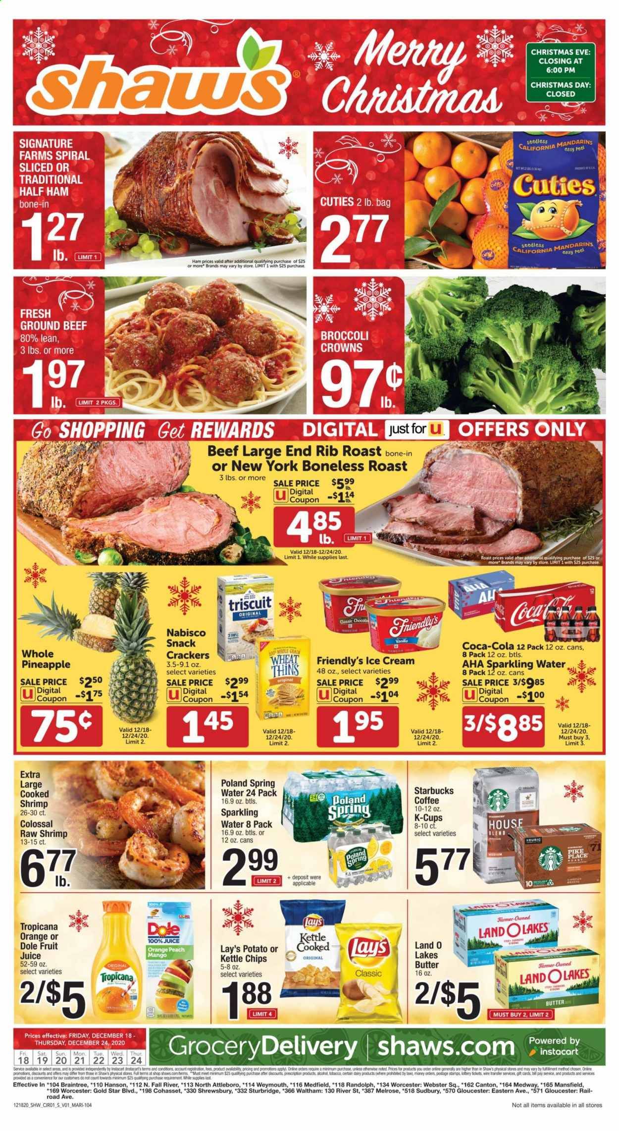 Shaw’s (MA, ME, NH, RI, VT) Weekly Ad Flyer December 18 to December 24