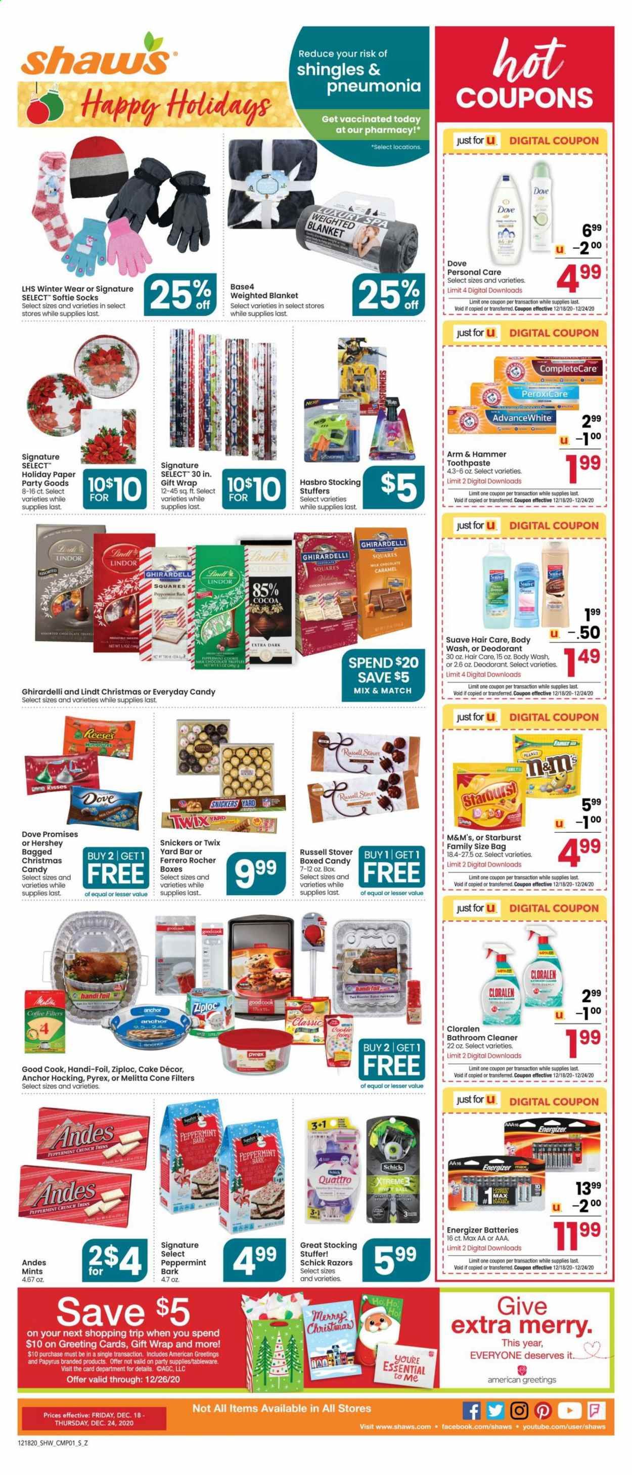 Shaw’s (MA, ME, NH, RI, VT) Weekly Ad Flyer December 18 to December 24