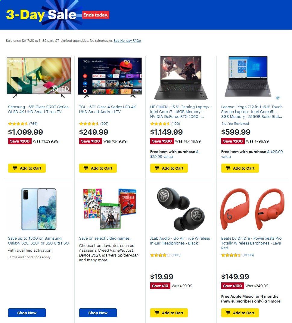 Best Buy Weekly Ad Flyer December 15 to December 17