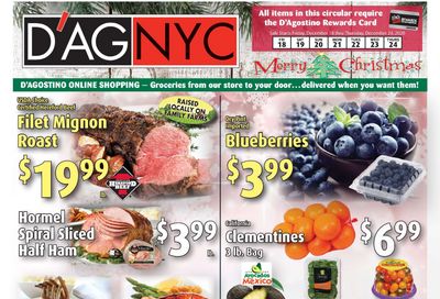 D'Agostino Christmas Holiday Weekly Ad Flyer December 18 to December 24, 2020