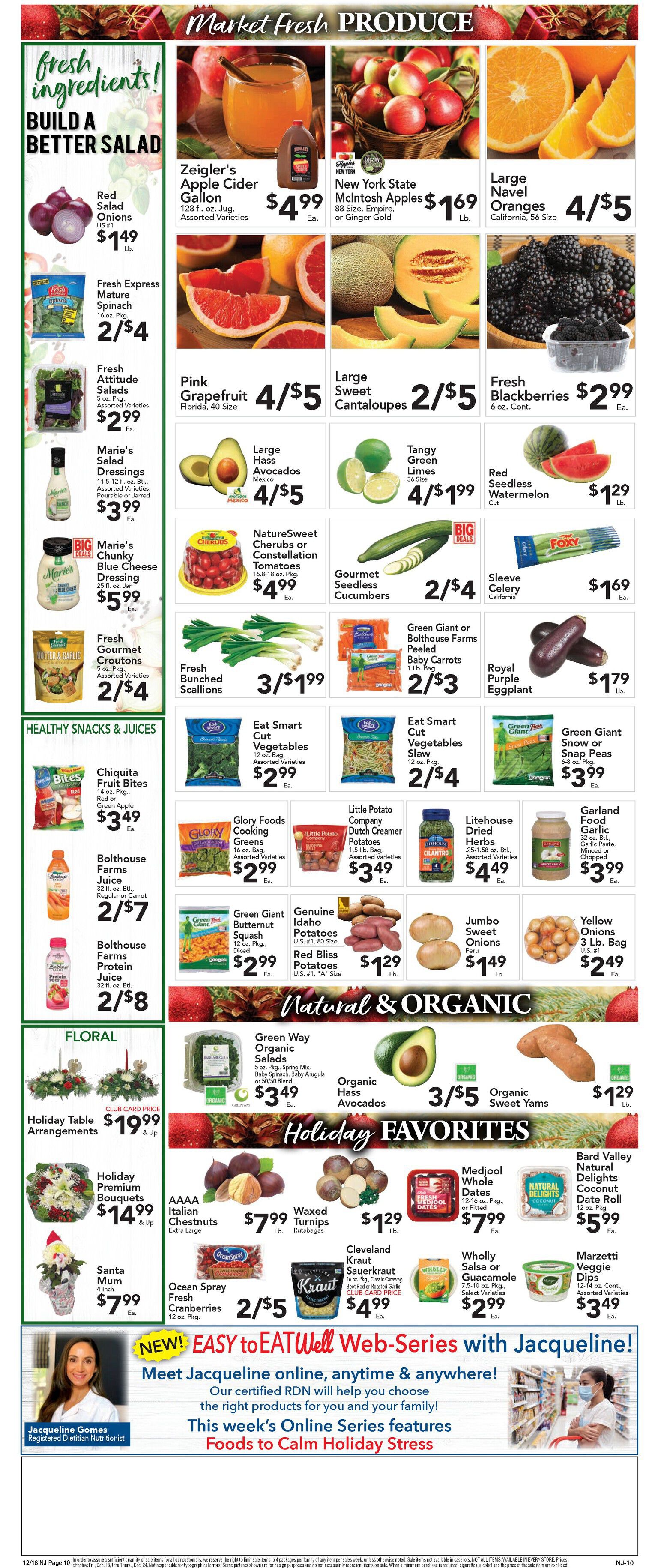 Foodtown Holiday Weekly Ad Flyer December 18 to December 24, 2020
