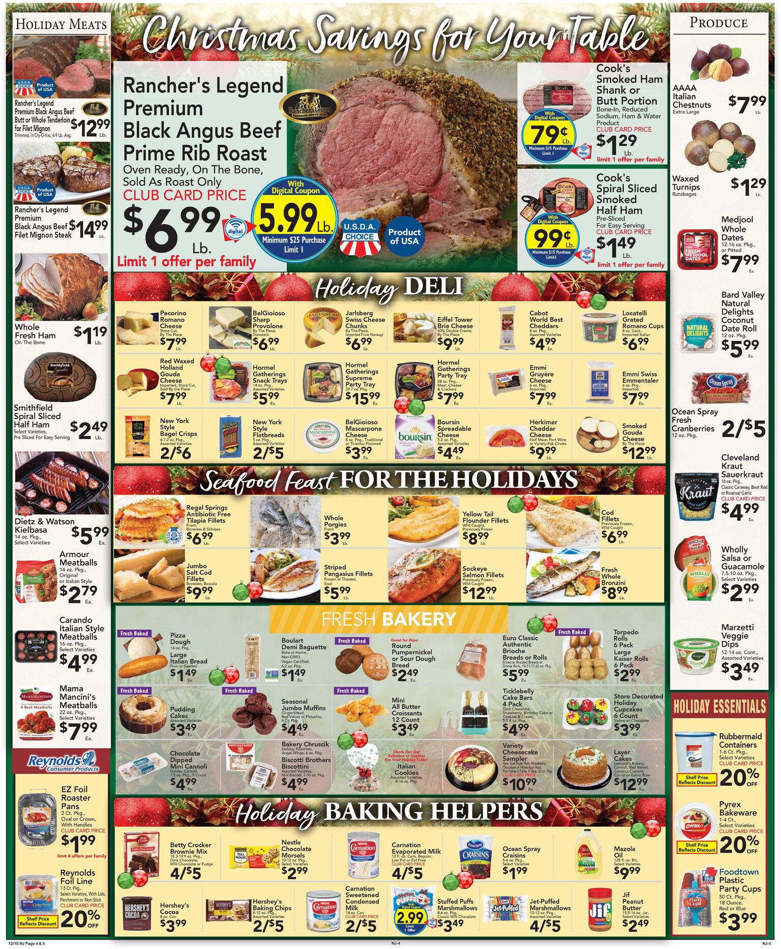 Foodtown Holiday Weekly Ad Flyer December 18 to December 24, 2020