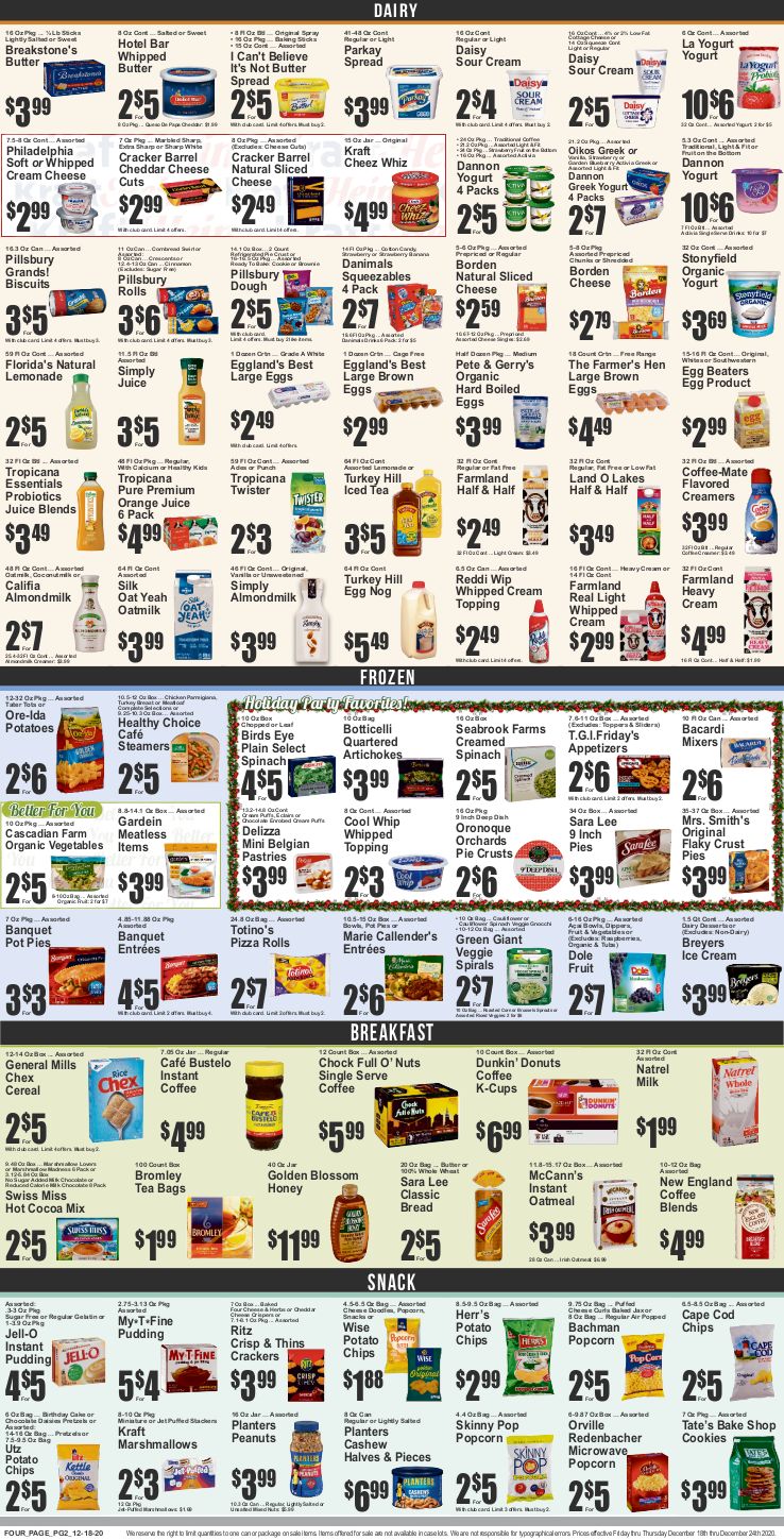 Key Food Holiday Weekly Ad Flyer December 18 to December 24, 2020