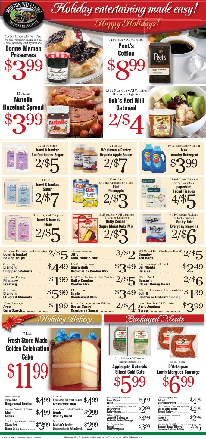 Morton Williams Holiday Weekly Ad Flyer December 18 to December 24, 2020