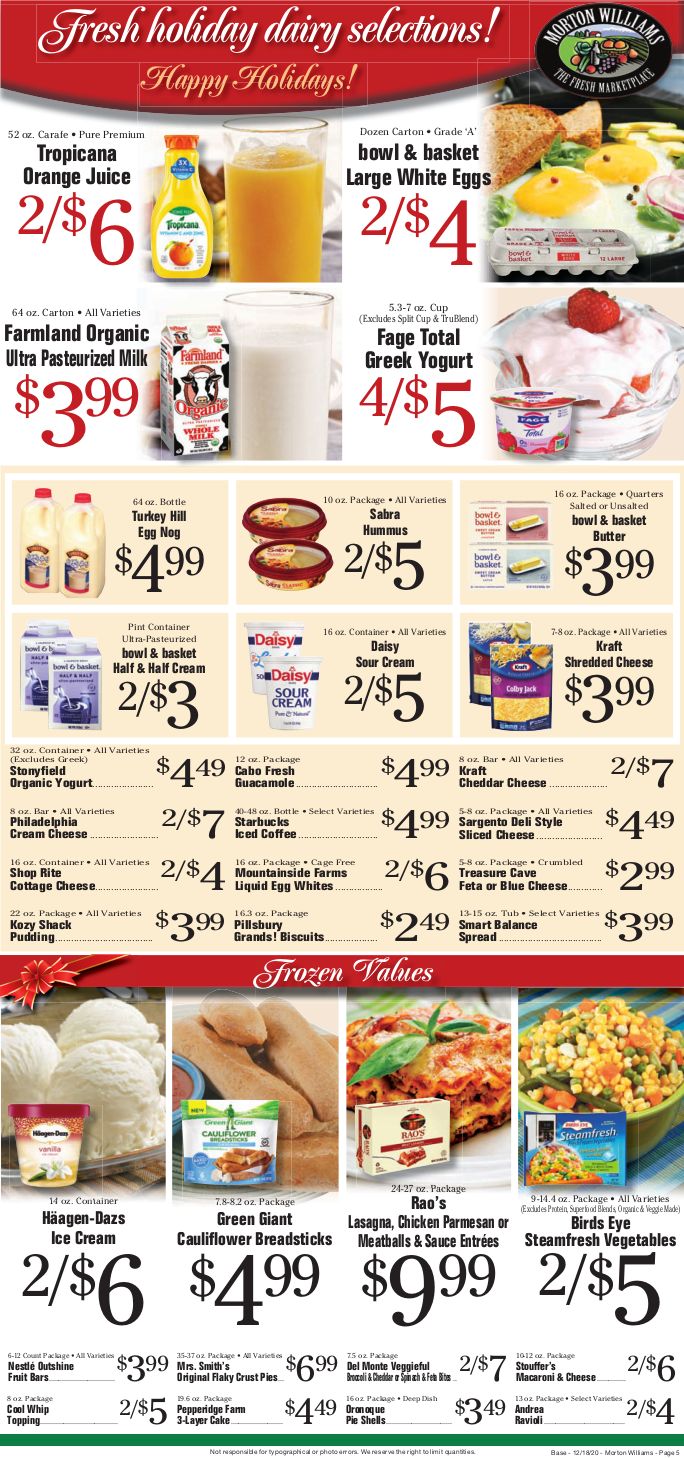Morton Williams Holiday Weekly Ad Flyer December 18 to December 24, 2020