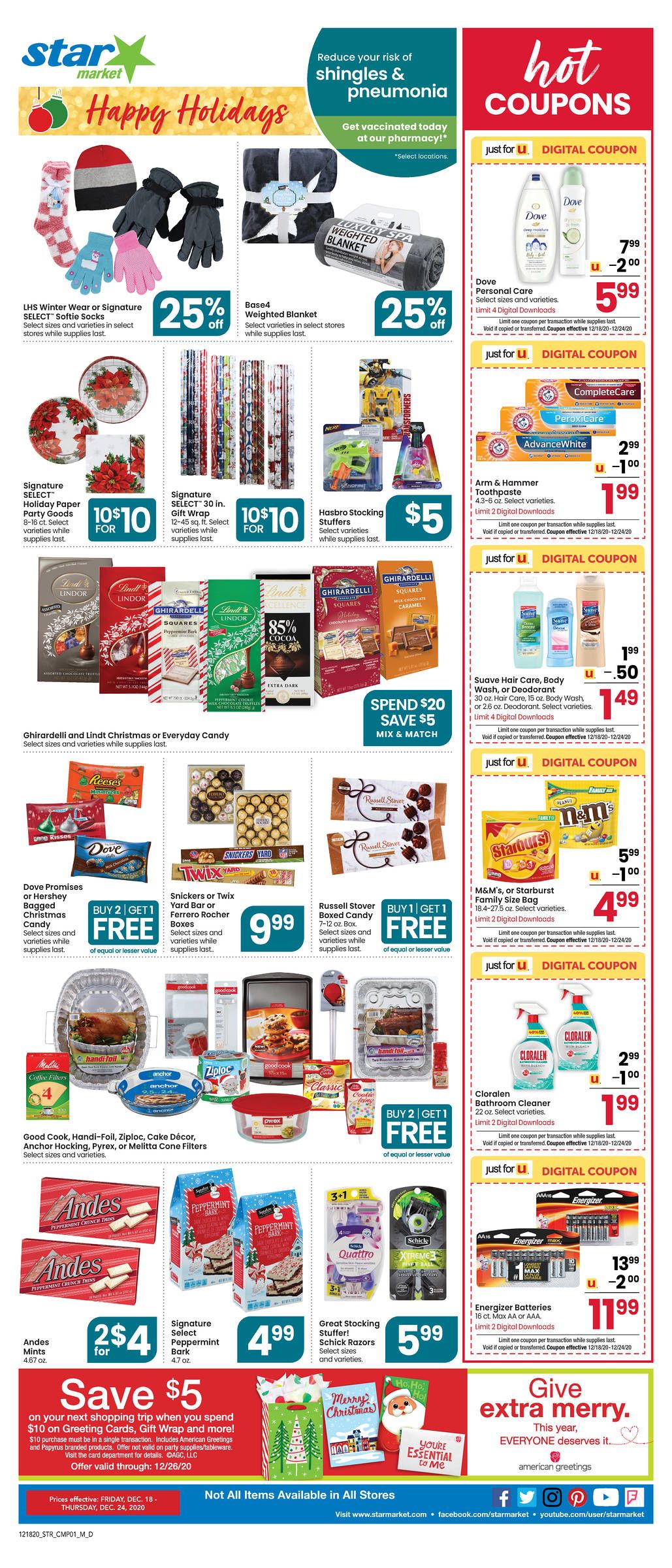Star Market Holiday Weekly Ad Flyer December 18 to December 24, 2020