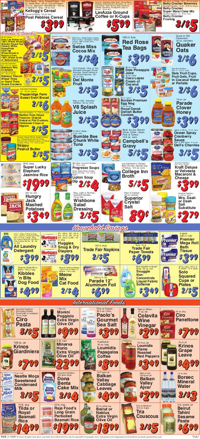 Trade Fair Supermarket Holiday Weekly Ad Flyer December 18 to December 24, 2020