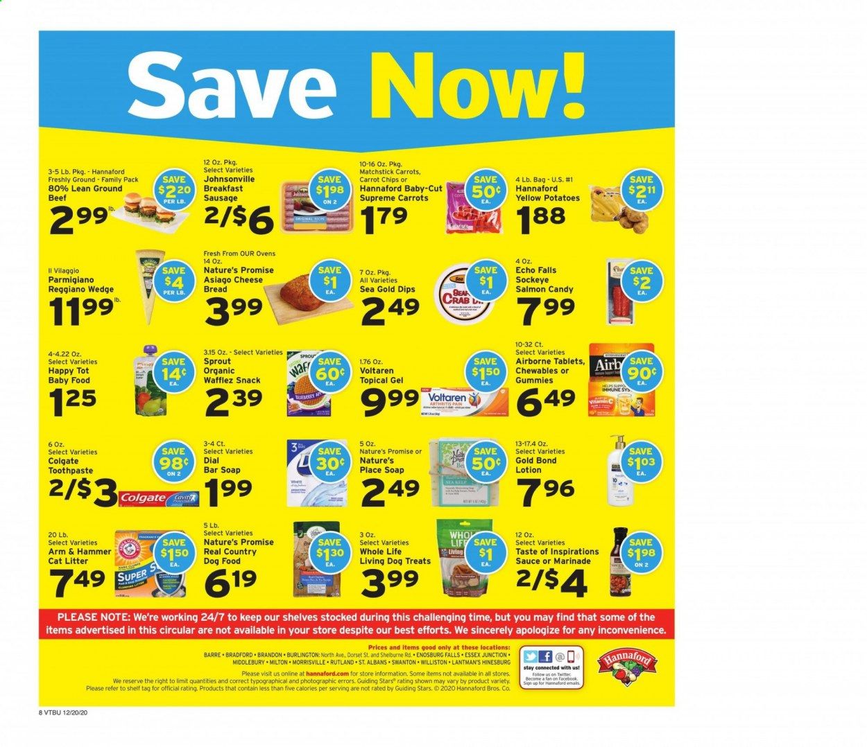 Hannaford (VT) Weekly Ad Flyer December 20 to December 26