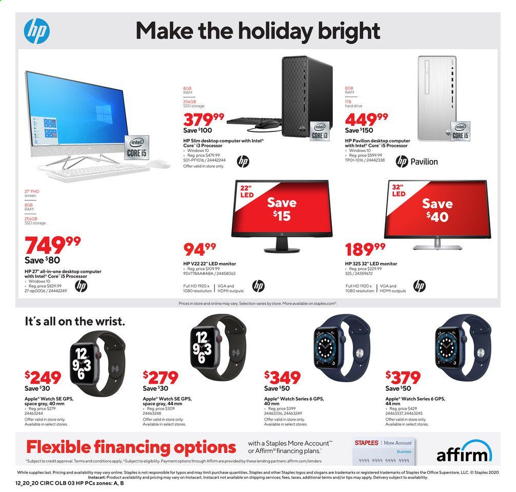 Staples Weekly Ad Flyer December 20 to December 26