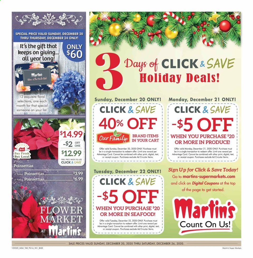 Martin’s Weekly Ad Flyer December 20 to December 26