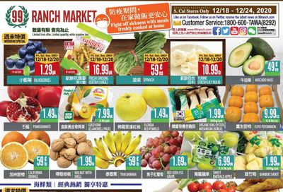 99 Ranch Market (CA) Weekly Ad Flyer December 18 to December 24
