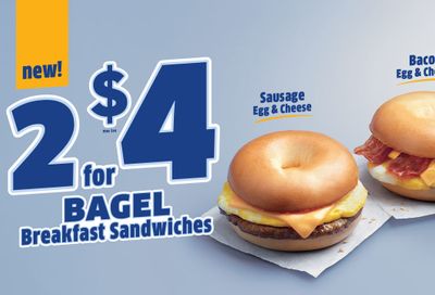 Jack In The Box Announces New 2 for $4 Bagel Breakfast Sandwiches Deal 