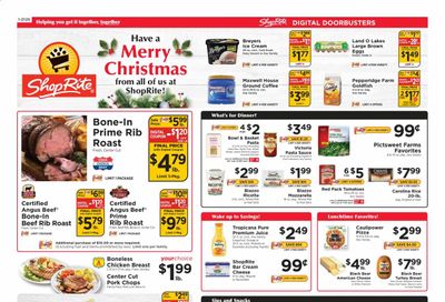 ShopRite (CT, DE, MD, NJ, NY, PA) Weekly Ad Flyer December 20 to December 26