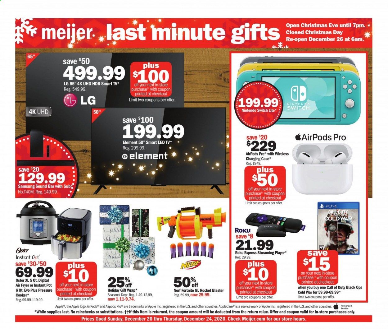 Meijer (IL, IN, KY, MI, OH, WI) Weekly Ad Flyer December 20 to December 24