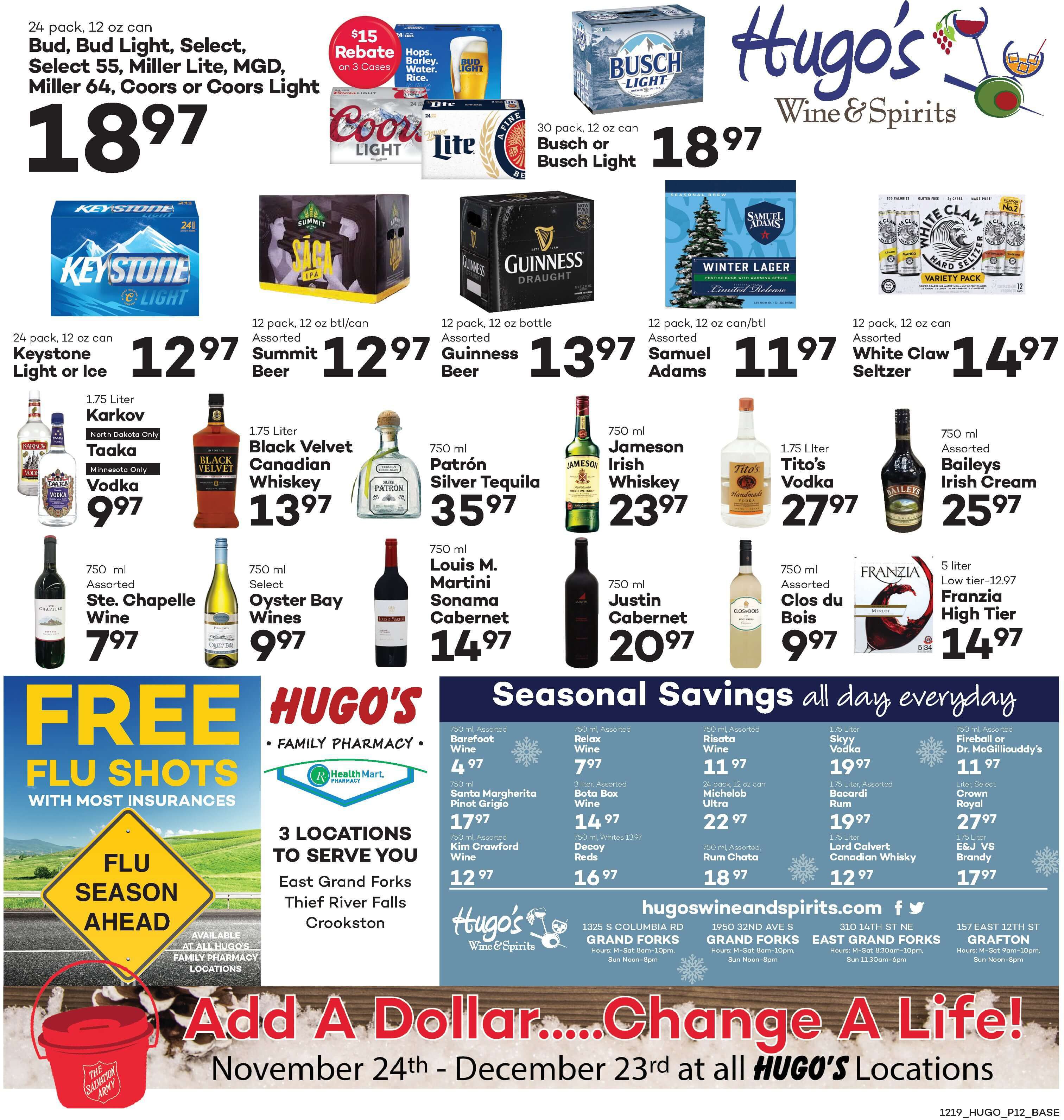 Hugo's Family Marketplace Holiday Weekly Ad Flyer December 19 to December 25, 2020