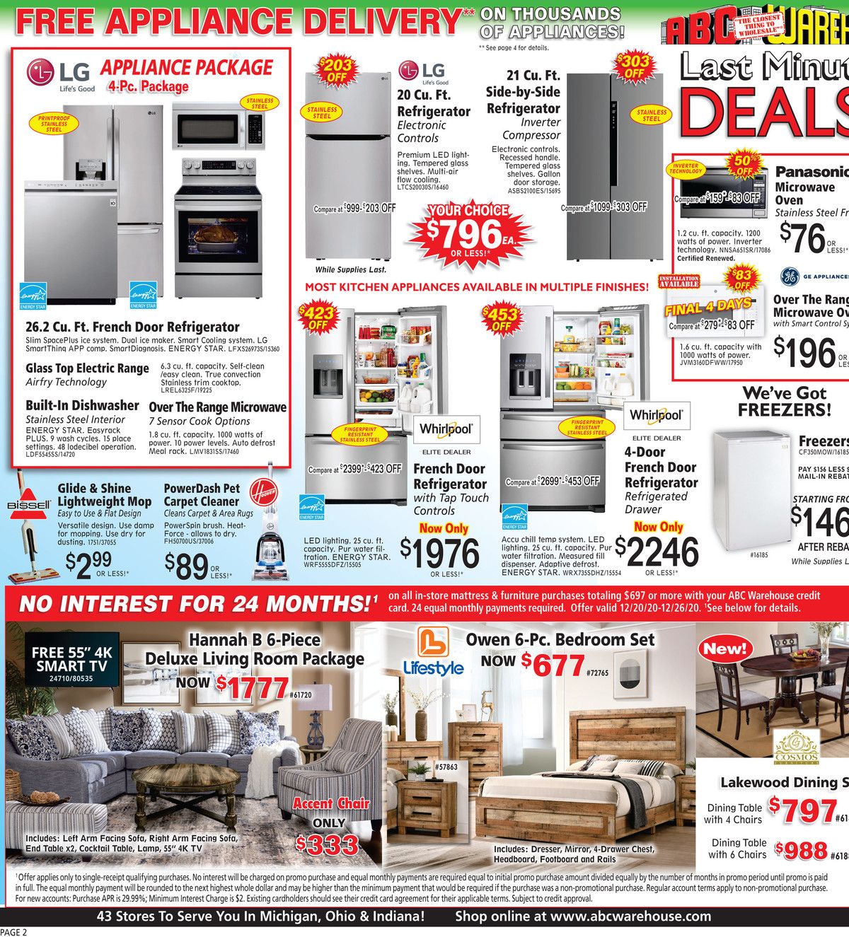 ABC Warehouse Weekly Ad Flyer December 20 to December 26, 2020