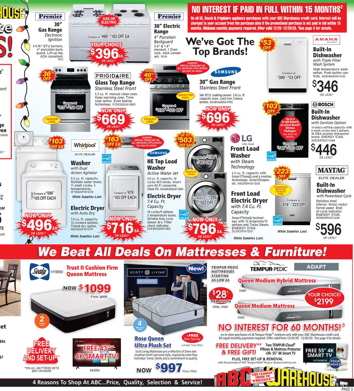 ABC Warehouse Weekly Ad Flyer December 20 to December 26, 2020